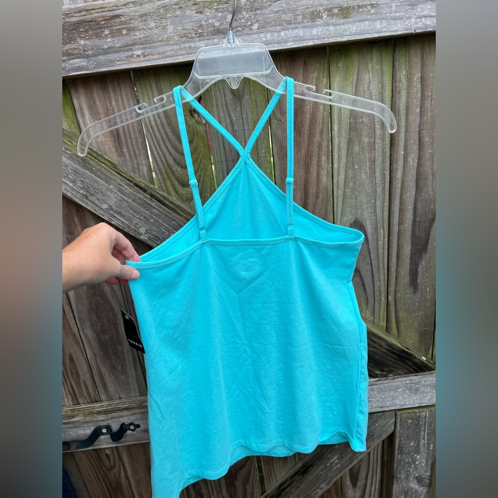 👗Torrid Aqua Blue Halter Tank Top - Picture 6 of 8